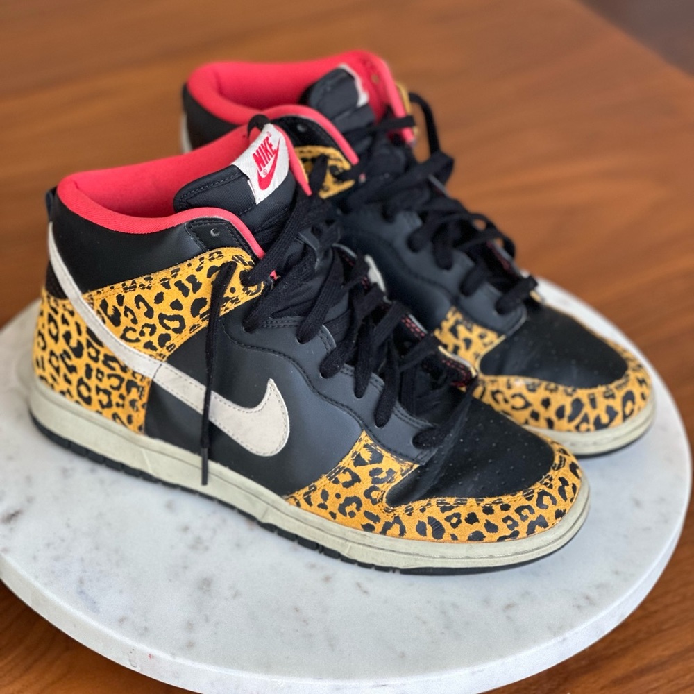 RARE Nike Dunk High Skinny Leopard 429984-09 shoes: size 9